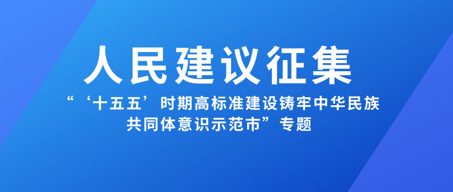 关于开展“‘十五五’时期高标准建设铸牢中华民族共同体意识示范市”人民建议征集的公告